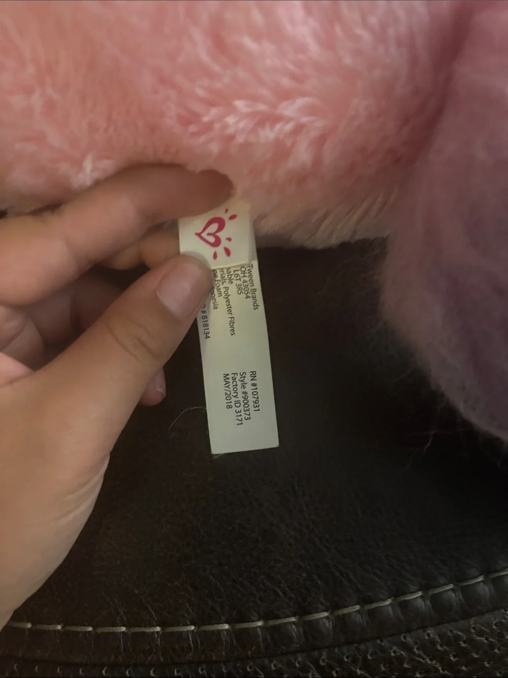 Justice Pink Unicorn Plush with Shiny Silver Hooves and Horn